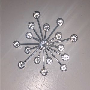 Swarovski crystal pendant pin